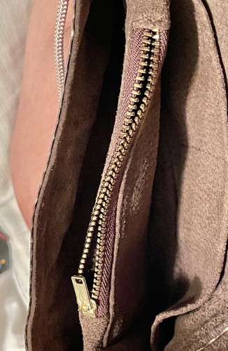 R & Y Augousti clutch Purse 10.5" X 6" X 1" snake leather skin Python lined sued - Picture 7 of 7