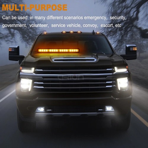 16 LED Auto Blitzlicht Frontblitzer Warnleuchte Dash Strobe Notfall Warnung Gelb - Bild 5 von 14