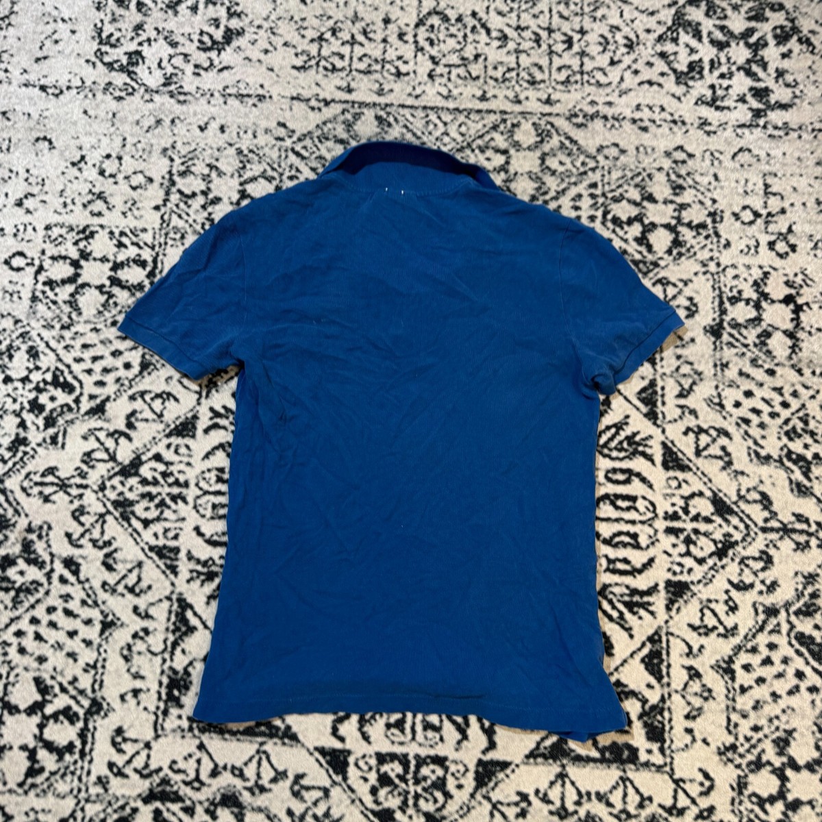 Vintage Lacoste Women's Blue Cotton Polo Shirt Size M Y2K