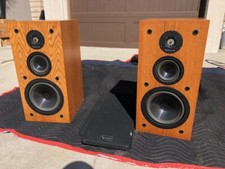 Infinity CS 3006 Cherry Bookshelf Speakers, all drivers rebuilt. Price per pair  			