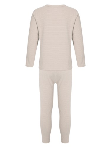 Kids Boys Girl's T-shirt And Trousers Long Sleeves Sleepwear Striped Pyjama Warm - Picture 71 of 111