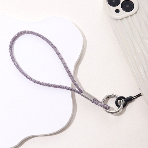 Keychain Rhinestone Phone Lanyard Bright Hanging Cord Phone Accessories - Photo 9 sur 12