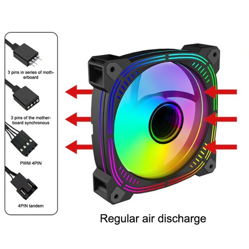 120mm 5V 3PIN ARGB Cooling Fan PWM Quiet Cooling Fan Computer Chassis Fan - Photo 17/19