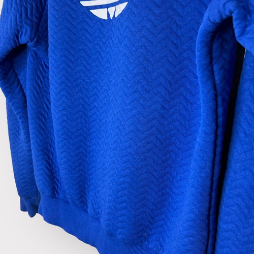 Title: Adidas Women's Quilted Tracksuit Jacket Zip Jumper - Light Blue -Size S - Picture 10 of 11