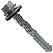 12x1-1/2" Metal to Metal Type 5 Galvanized/Zinc Hex Head Drill Point