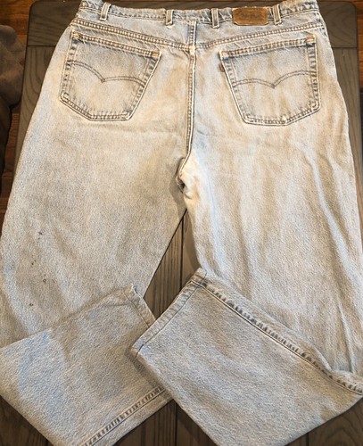 VTG Men's LEVI'S 545 Jeans Brown Tab Loose Fit TRASHED Destroyed 42/34 Big/Tall - Picture 9 of 15