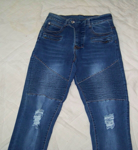Fredd Marshall Moto Distressed Jeans - Measures 28 x 31 - Picture 4 of 13