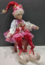     Vintage Cynthia Rowley Valentines Posable Elf Fairy Shelf Sitter Decor Doll