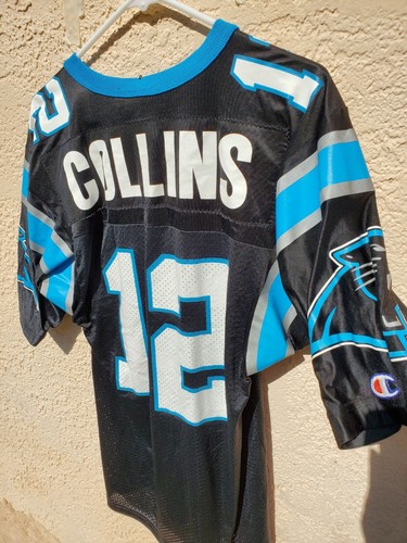 Retro / Vintage 90's Kerry Collins Carolina Panthers Champion black NFL jersey - Picture 2 of 4