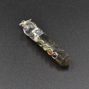40-50 MM Natural 7 Chakra Lapis Healing Pendant Set Crystal Beaded Divine Aura