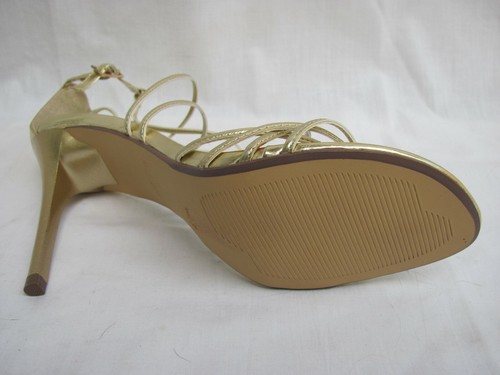 MICHAEL ANTONIO... DORADO... TIRAS... TACONES DE AGUJA... NUEVO.CAJA.talla 7,5 - Imagen 4 de 6