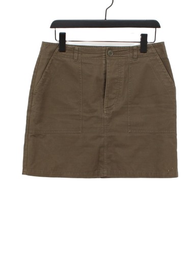 & Other Stories Women's Mini Skirt UK 14 Green 100% Cotton Short Mini