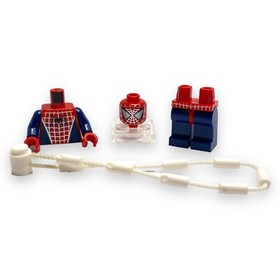 LEGO Marvel Super Hero Spider Man 3 Minifigure Silver Webbing SPD028 - 4857 4856