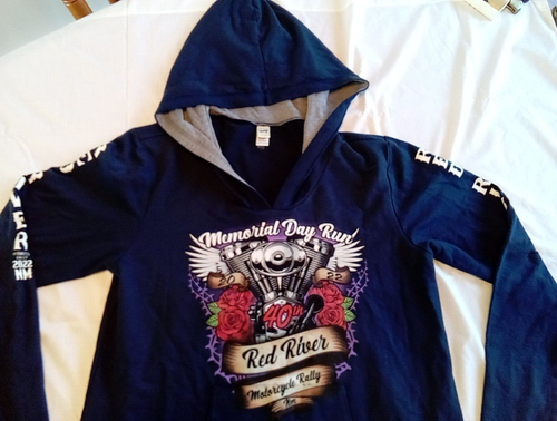 Neu! Damen RED RIVER New Mexico Motorrad Woche Rallye Hoodie X Large Shirt