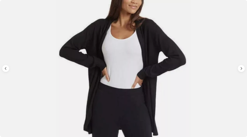 Ella Moss Women's Cardigan Lightweight Long Sleeve Open Front (Black, Medium)NWT - Picture 3 of 4