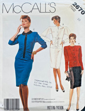 80s MCCALLS 2670 SIZE 10 KNIT DRESS UC/FF