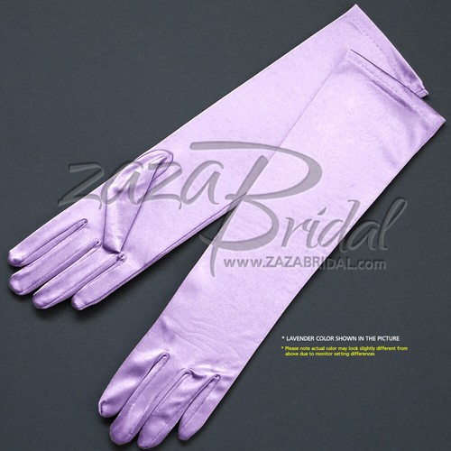 Glänzende Stretch Satin elegante Handschuhe unterhalb des Ellbogens Länge 8BL - verschiedene Farben - Bild 34 von 35