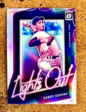 2021 Donruss Optic Baseball Lights Out Silver Prizm Sandy Koufax LO3 Dodgers