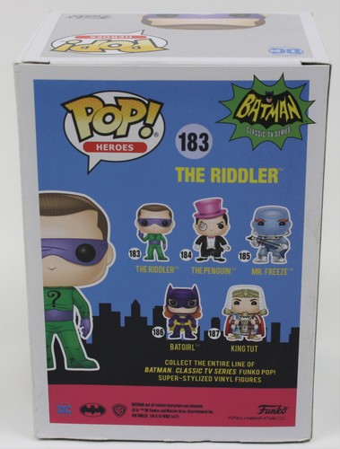 Funko Pop Heroes Batman Serie de TV Clásica El Acertijo 183 Nuevo en Caja - Imagen 5 de 9