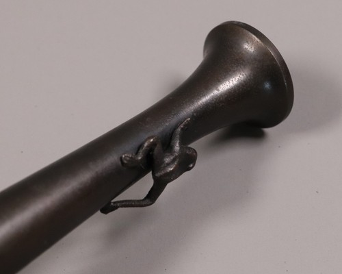 Japanese Bronze Bud Vase 7.87inch Frogs Design Bonsai Ikebana Flower Display - Picture 14 of 21