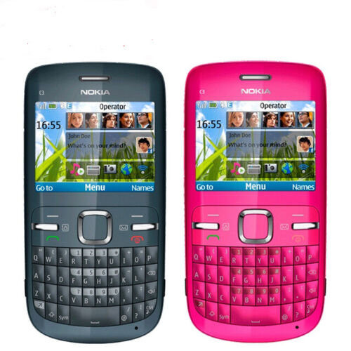 Oryginalny Nokia C Series C3-00 Odblokowany telefon komórkowy Bluetooth FM JAVA 2MP WIFI  - Zdjęcie 1 z 14