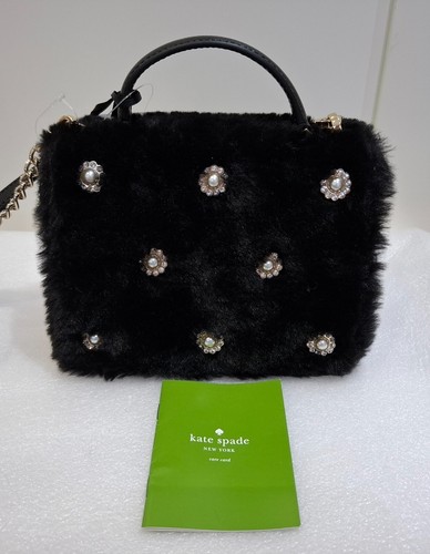 Kate Spade Black Embellished Cedar Road Crossbody/ Top handle Bag New with Tags! - Picture 2 of 19