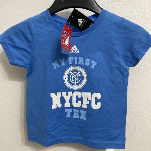 Neu mit Etikett MLS Soccer NYCFC Kinder Größe 3T ""MY FIRST T-SHIRT"" blau Jungen Mädchen