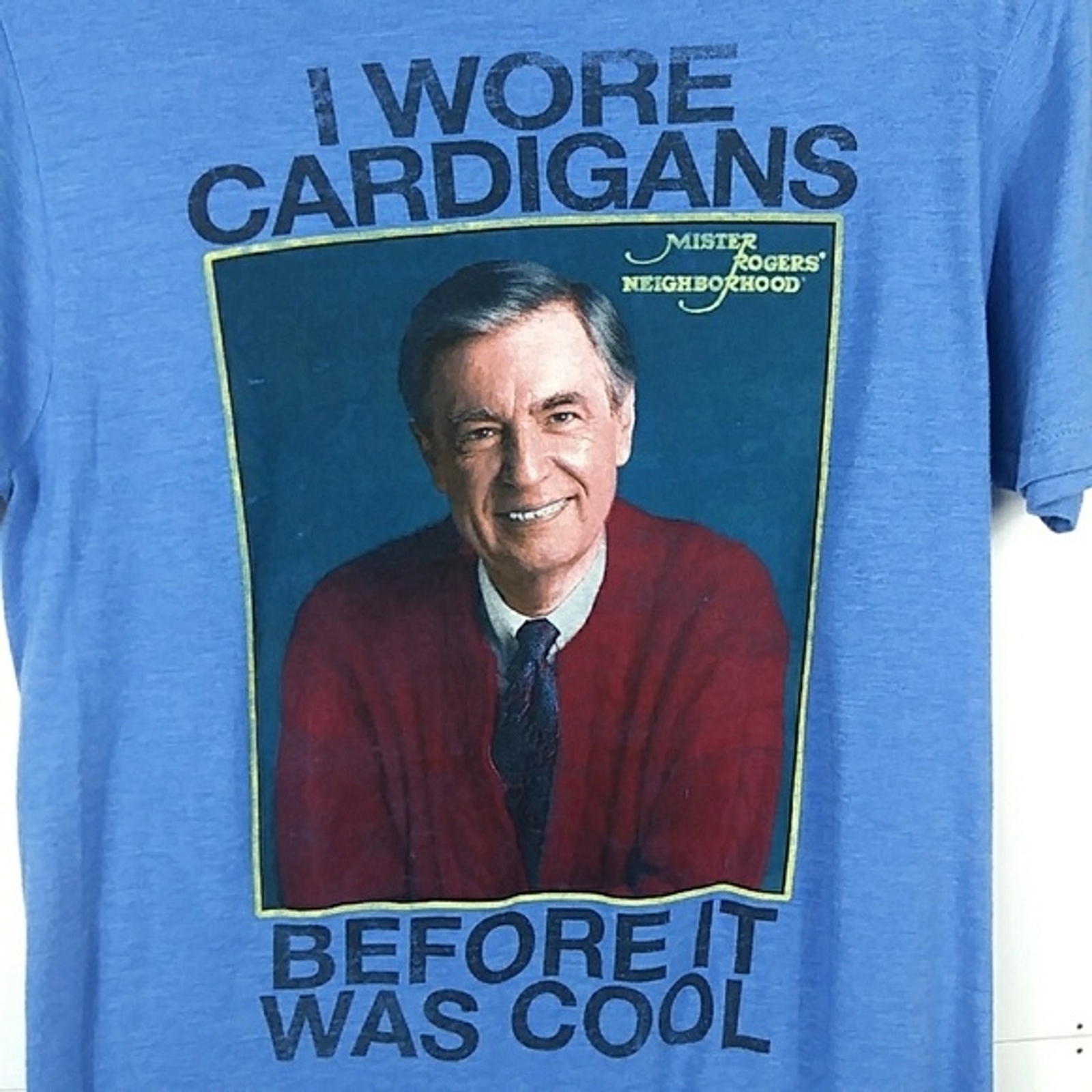 Mister Rogers Neighborhood Cardigan Blue Graphic Shir… Gem