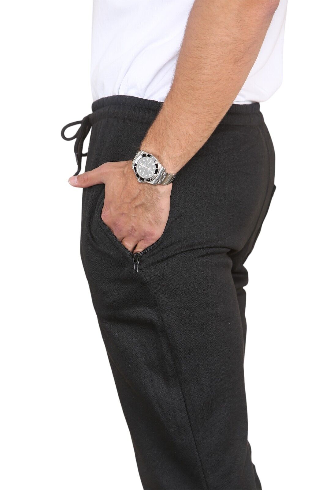 Mens Plain Jogging Bottoms Joggers Open Hem Jog Pants Gym Sports Trouser S - 7XL - Picture 7 of 25