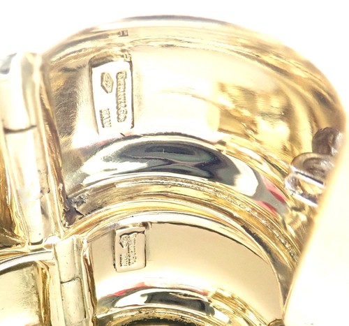 Rare! Authentic Vintage Tiffany & Co 18k Yellow Gold Wide Hoop Earrings - Picture 6 of 9