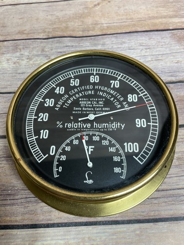 Higrómetro y indicador de temperatura Abbeon de colección HTAB169B. Alemania - Imagen 6 de 7