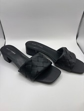 Marc Fisher Casara Black Leather Heeled Sandals - Women's Size 9M - New in Box