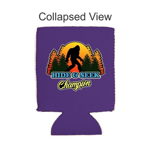 Lata plegable de neopreno de 12 oz Hide & Seek Champion; pie grande, sasquatch, - Imagen 13 de 13