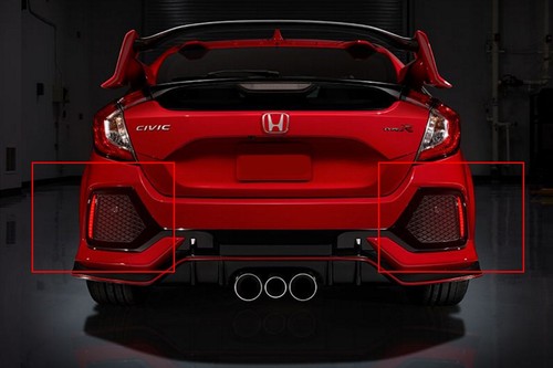 2x Red Lens LED Bumper Reflector Tail Stop Light For 16+ Honda Civic X HB Type R - Bild 19 von 23