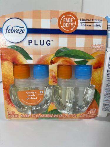2 X Febreze Plug Scented Oil Refills 2-Pack Georgia Peach Orchard Limited Editi - Picture 3 of 5