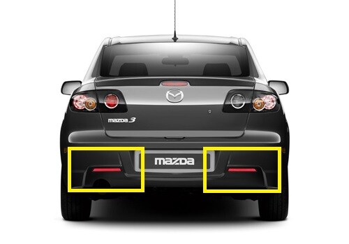 Red Lens Rear Bumper Reflector LED Tail Brake Stop Light For Mazda3 Axela Mazda - Foto 7 di 12