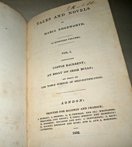 Tales And Novels, Maria Edgeworth, 18 Vol Set, HB 1832/1833, Baldwin And Cradock - Picture 2 of 24