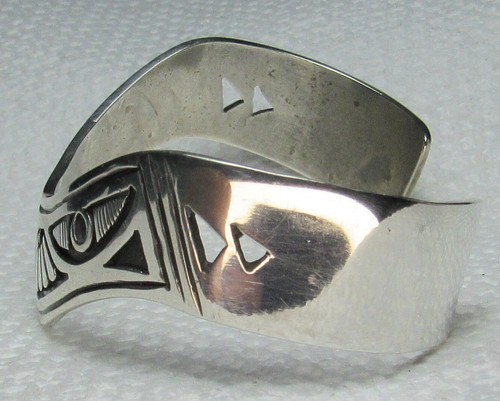 Erick Begay Armreif Armband Sterlingsilber HOPI OVERLAY Stil Indianer - Bild 9 von 24