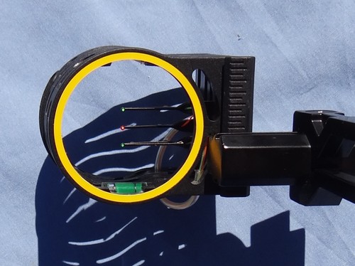 Trophy Ridge 3 Pin Fiber Optic Archery Bow Sight w/Level Excellent Condition - Picture 8 of 9