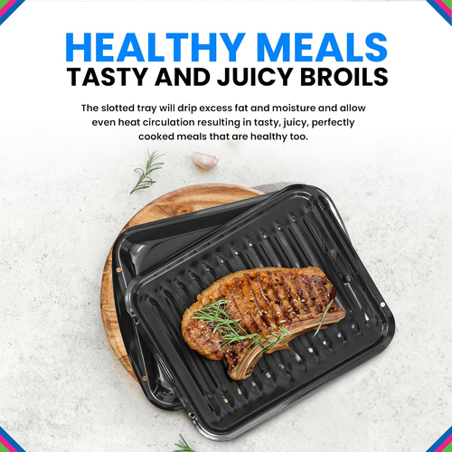 Broiler Pan for Oven Nonstick Porcelain Coated - 16.75” X 12.75” Whirlpool 43969 - Picture 4 of 12