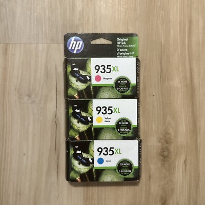 New Genuine HP 935XL Color 3PK Ink Cart Officejet 6230 6830 6835-  Expires 23/24