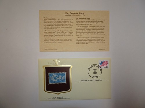 Fort Duquesne Briefmarke 25. November 1958 UNGESTEMPELT Pittsburgh Französisch Britisch - Bild 2 von 5