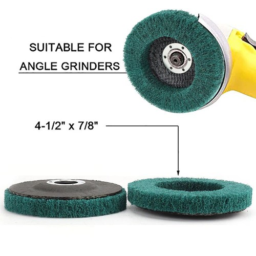 Disco de lijado de pulido de rueda de fibra de nailon/esmeril de 4,5"" 115 mm almohadillas abrasivas - Imagen 7 de 12