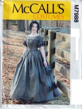 McCalls 7988 Renaissance Dress Costume Pattern Angela Clayton Misses A5E5 New 