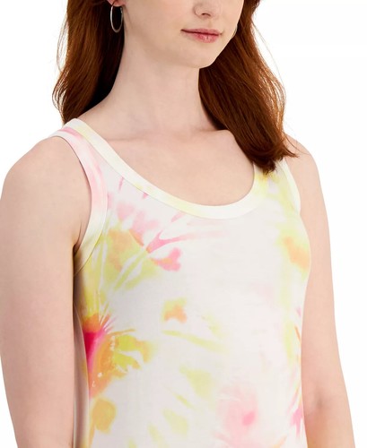 /LX012/ Style & Co Petite Tie-Dye Maxi Jersey Dress Yellow Multi Sz PL $59.50 - Bild 4 von 5