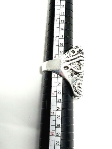 Skull Big Teeth Big Biker Rings Mens Unisex Carved Alloy Retro Punk Fashion - Picture 6 of 9