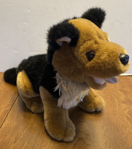 Juguete de peluche de pastor alemán vintage Platinum Plus de 9" para perro cachorro - Imagen 24 de 24