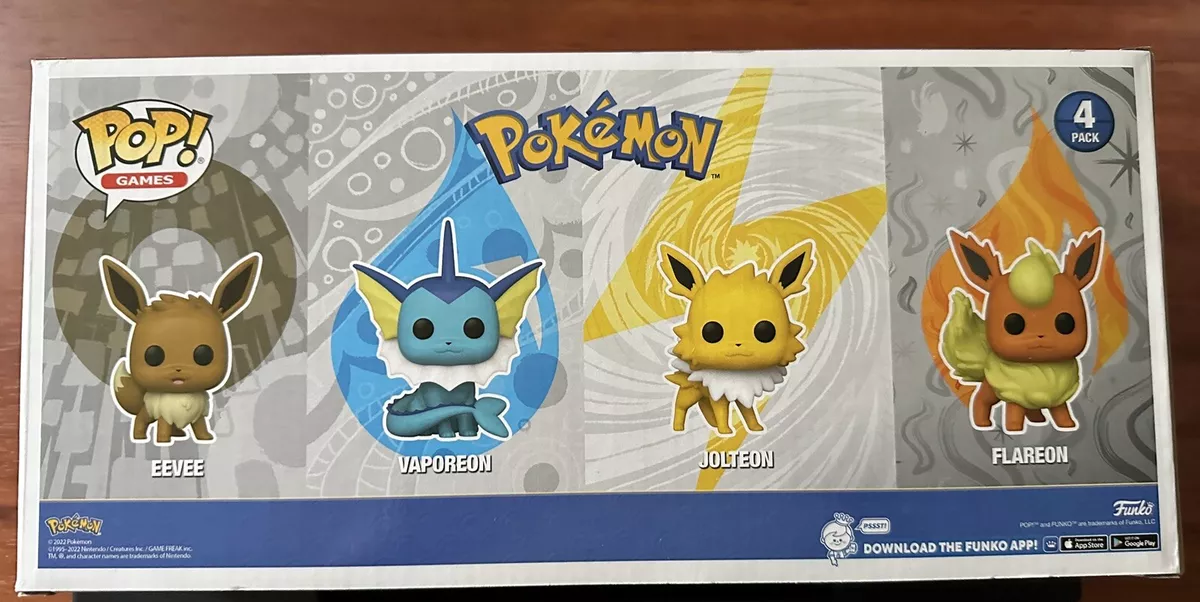 Funko Pop! Games Pokemon Eevee, Vaporeon, Jolteon and Flareon 4-Pack - US