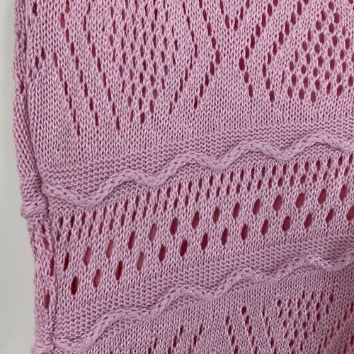 Crochet Maxi Long Dress Size S-M 2-6 Pink MADE IN BRAZIL New - Picture 5 of 12