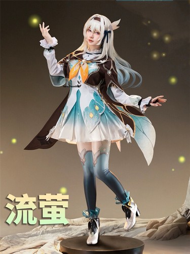 Honkai Star Rail Firefly Cosplay Costume Women Full Dress Halloween Outfit New - Picture 1 of 19